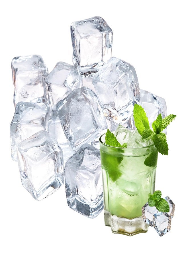 Aifong 100 Pcs Fake Ice Cube 0.7'' Acrylic Ice Cube, Reusable Ice Cubes Vase Fillers for Centerpieces (White) - Image 1
